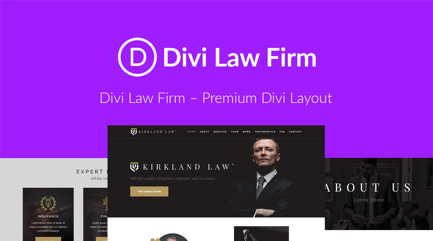Divi Law Firm Layout